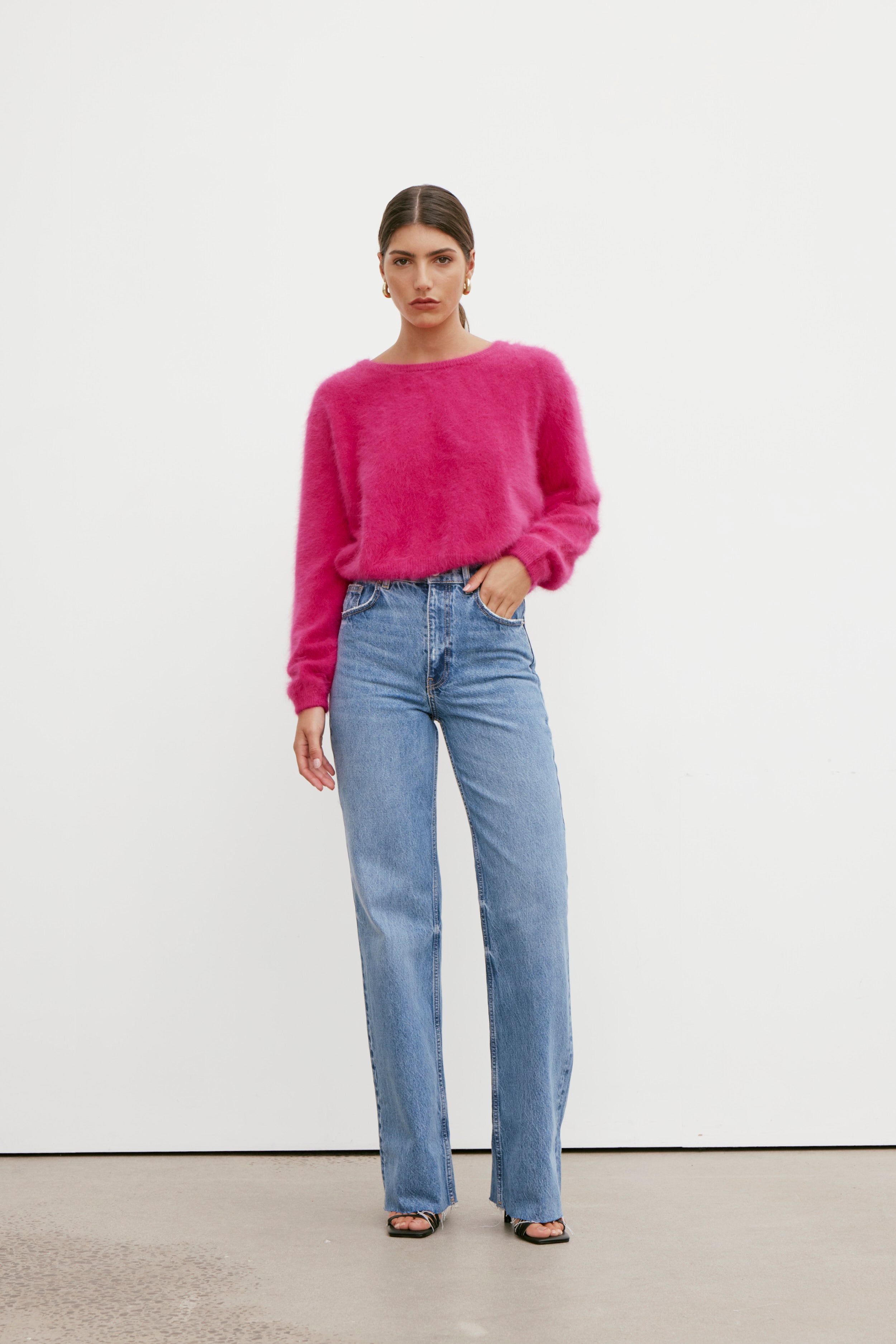 Stella Boat Neck - Magenta