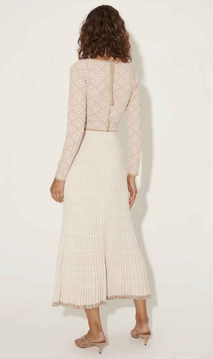Marla Top - Natural Jacquard