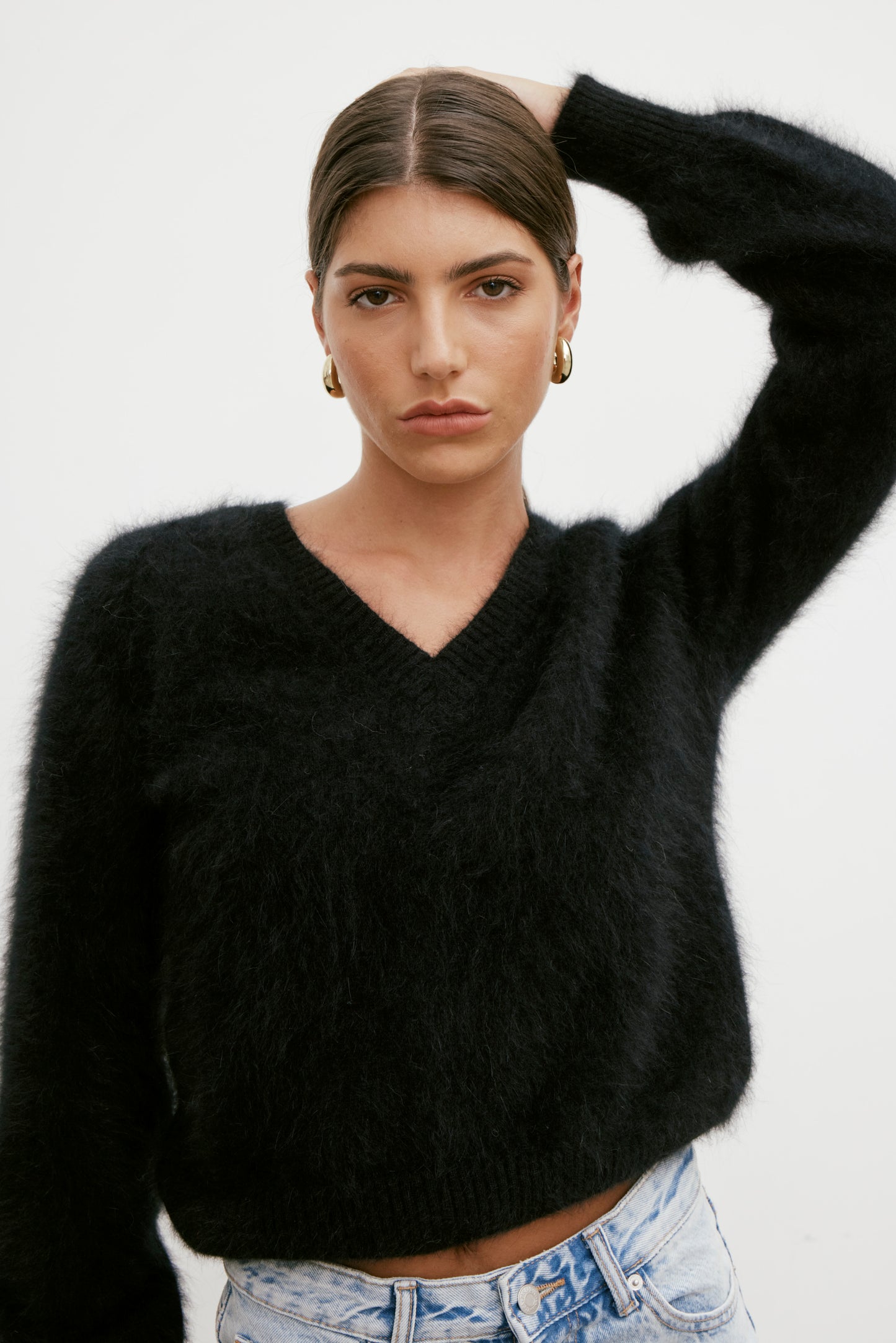 Isabella V Neck - Black