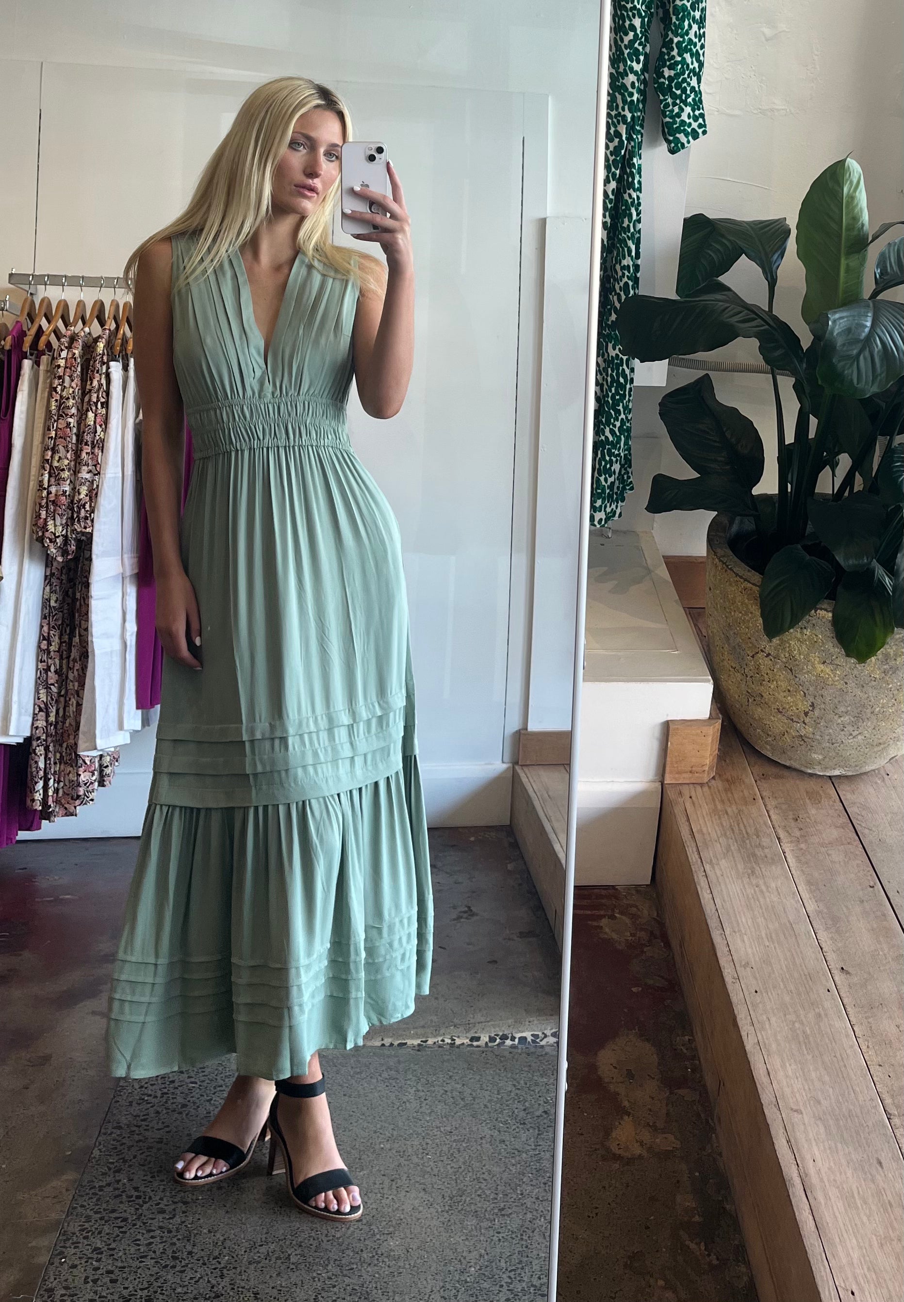 Athena Dress- Light Green
