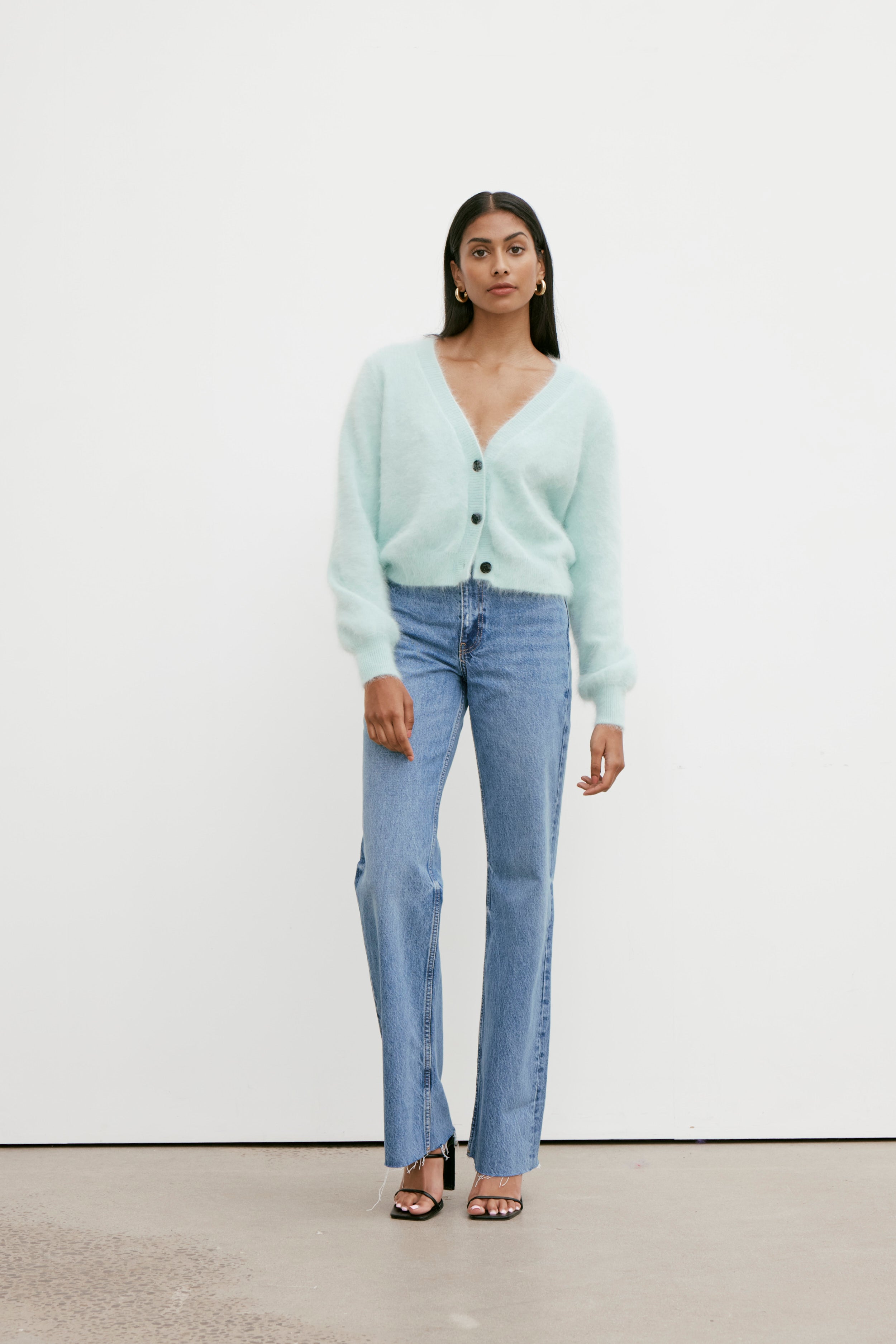 Cecilia Crop Cardigan - Mint
