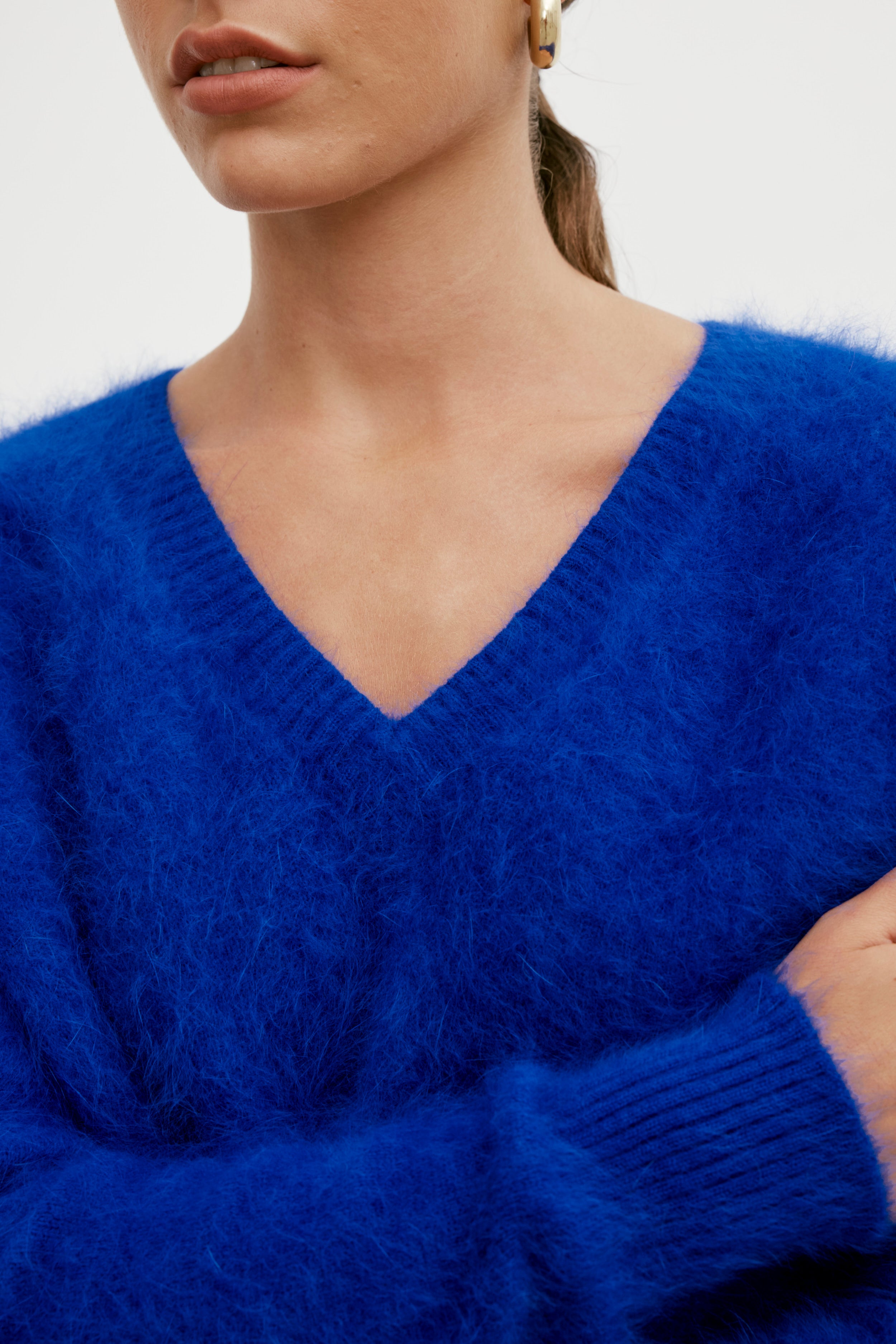 Isabella V Neck - Cobalt