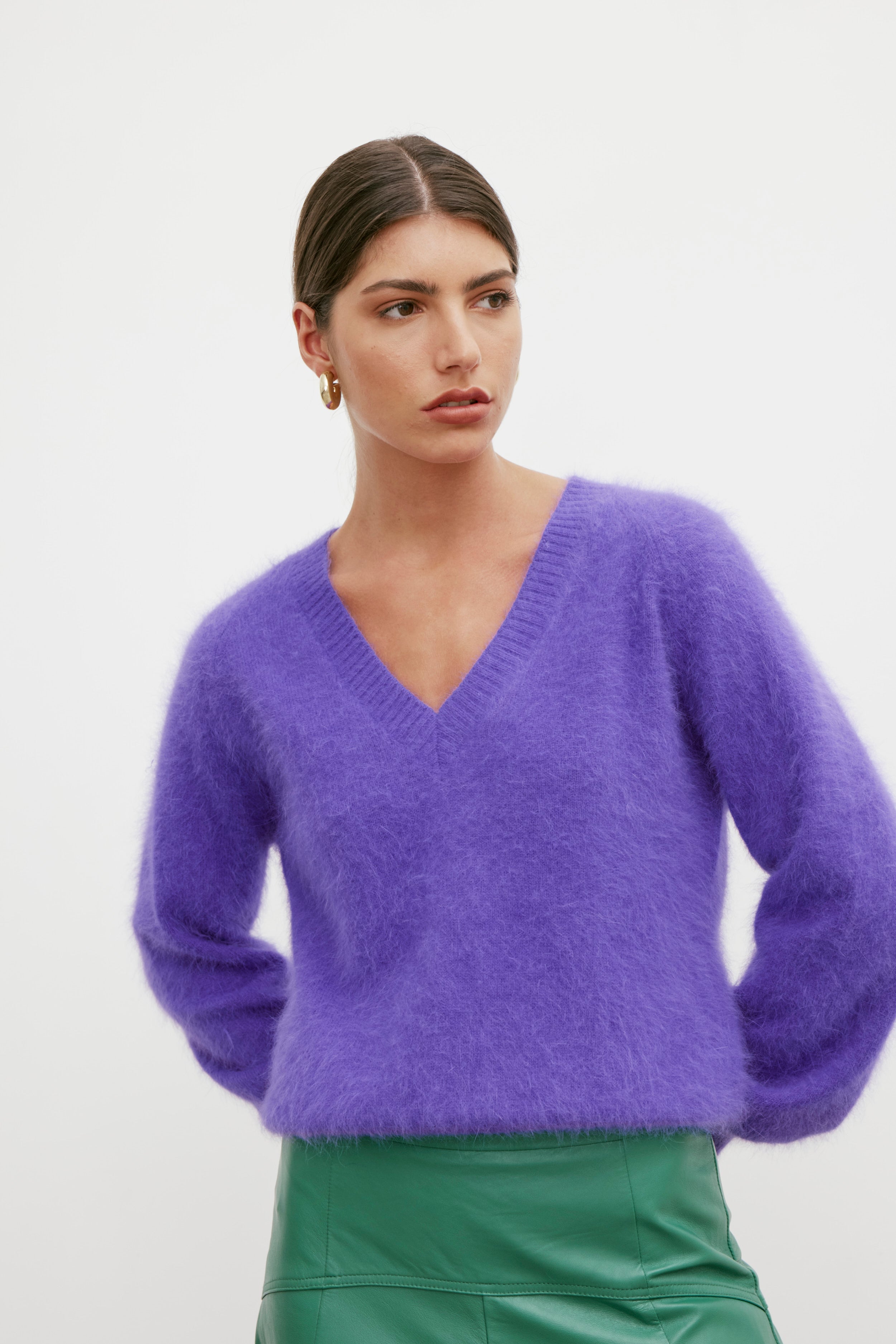 Isabella V Neck - Purple