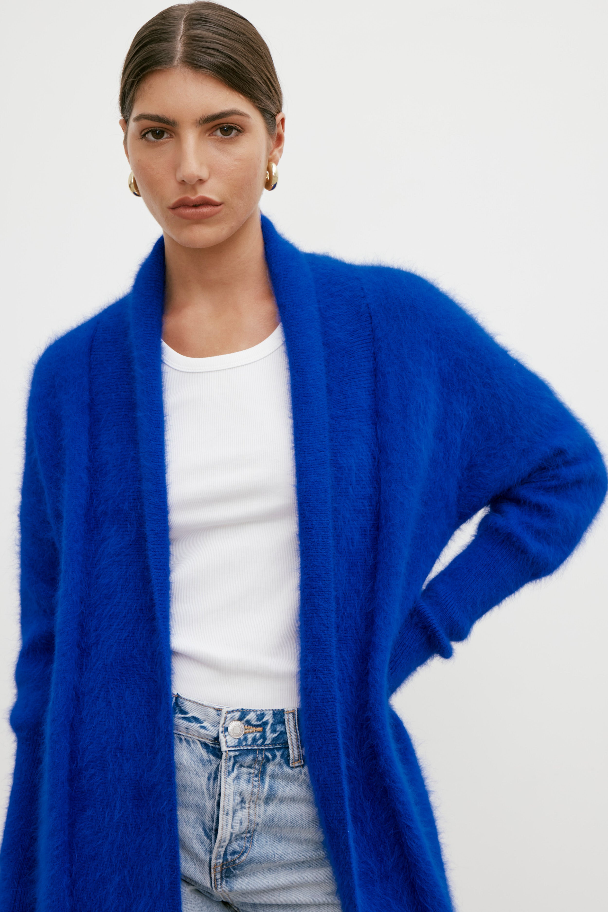 Sophia Cashmere Cardigan - Cobalt