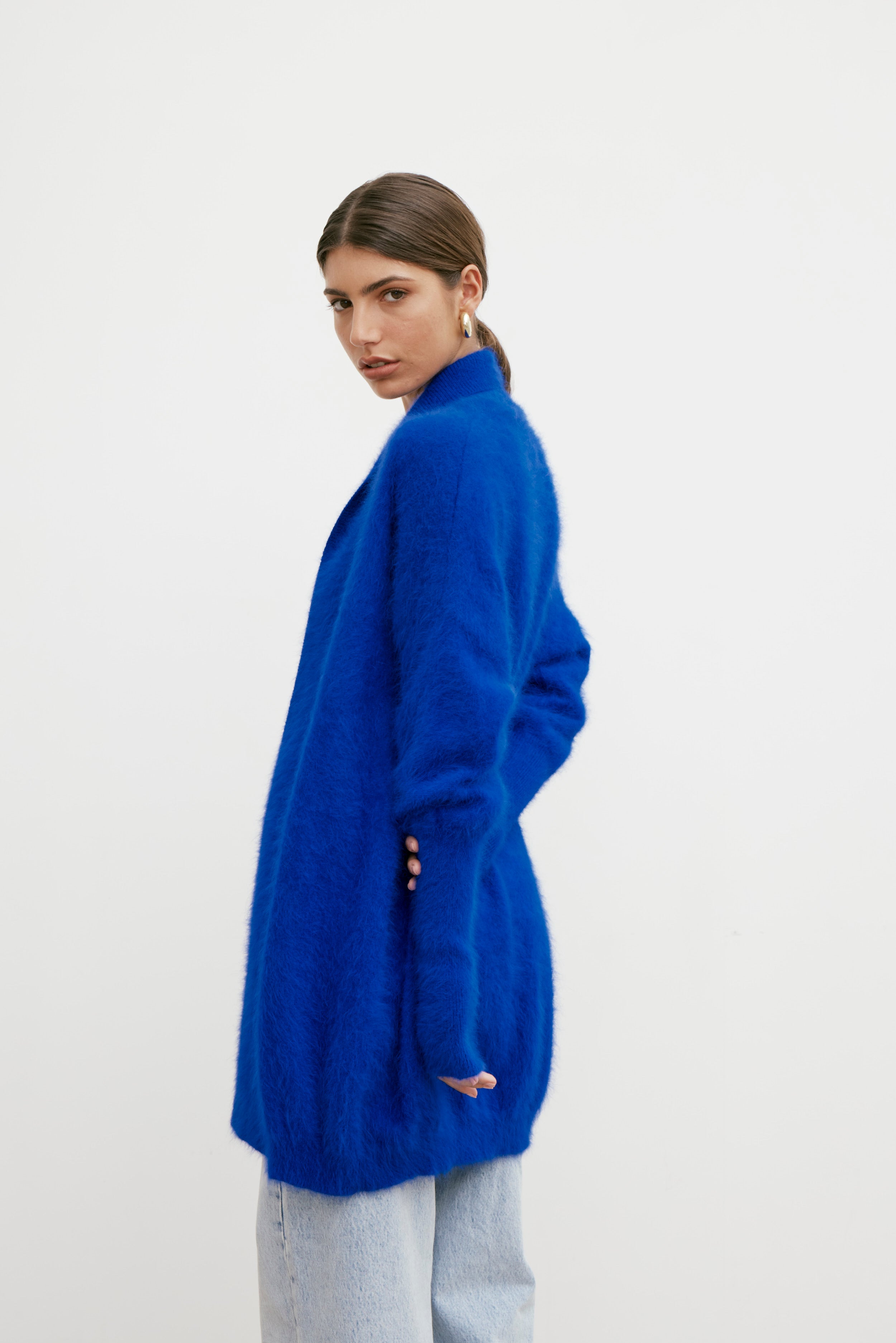 Sophia Cashmere Cardigan - Cobalt