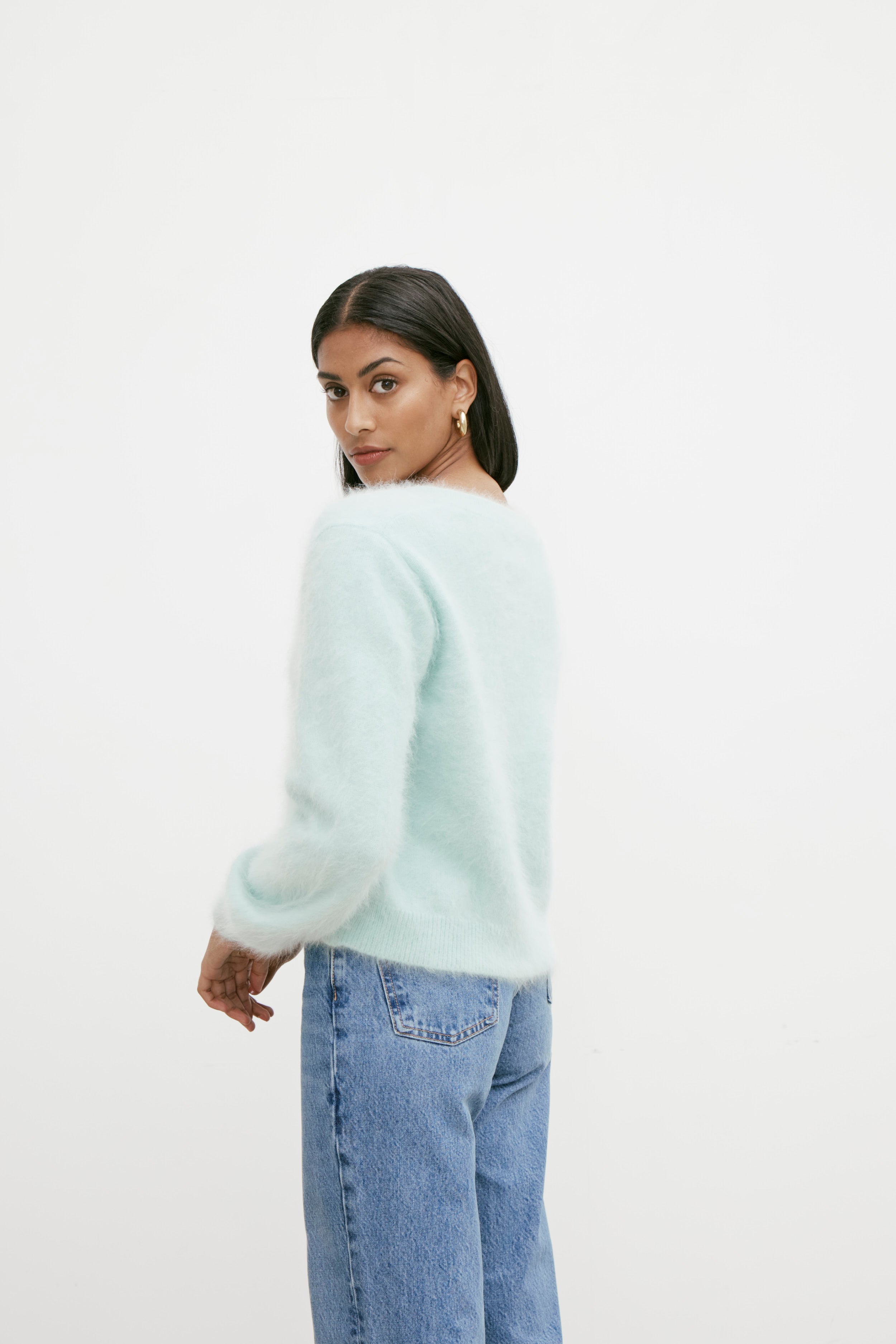 Cecilia Crop Cardigan - Mint