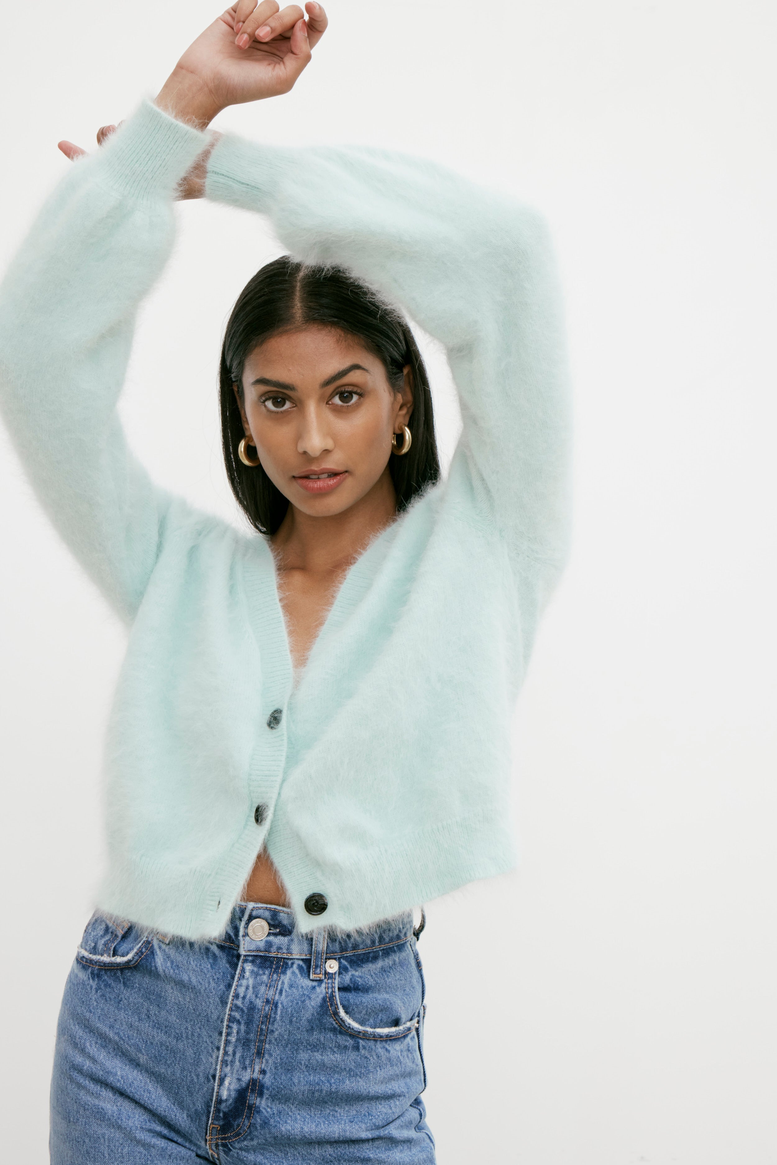Cecilia Crop Cardigan - Mint