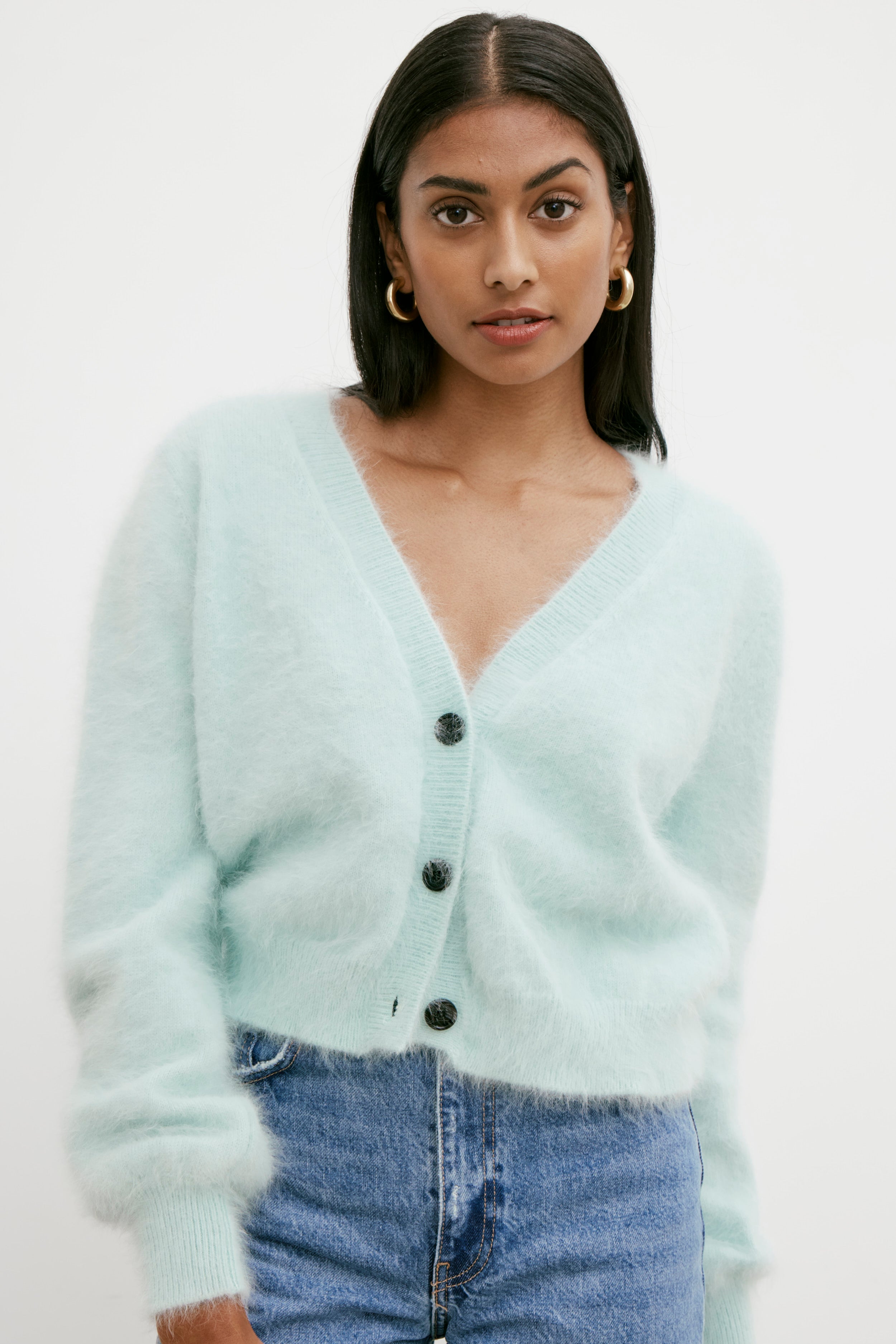 Cecilia Crop Cardigan - Mint