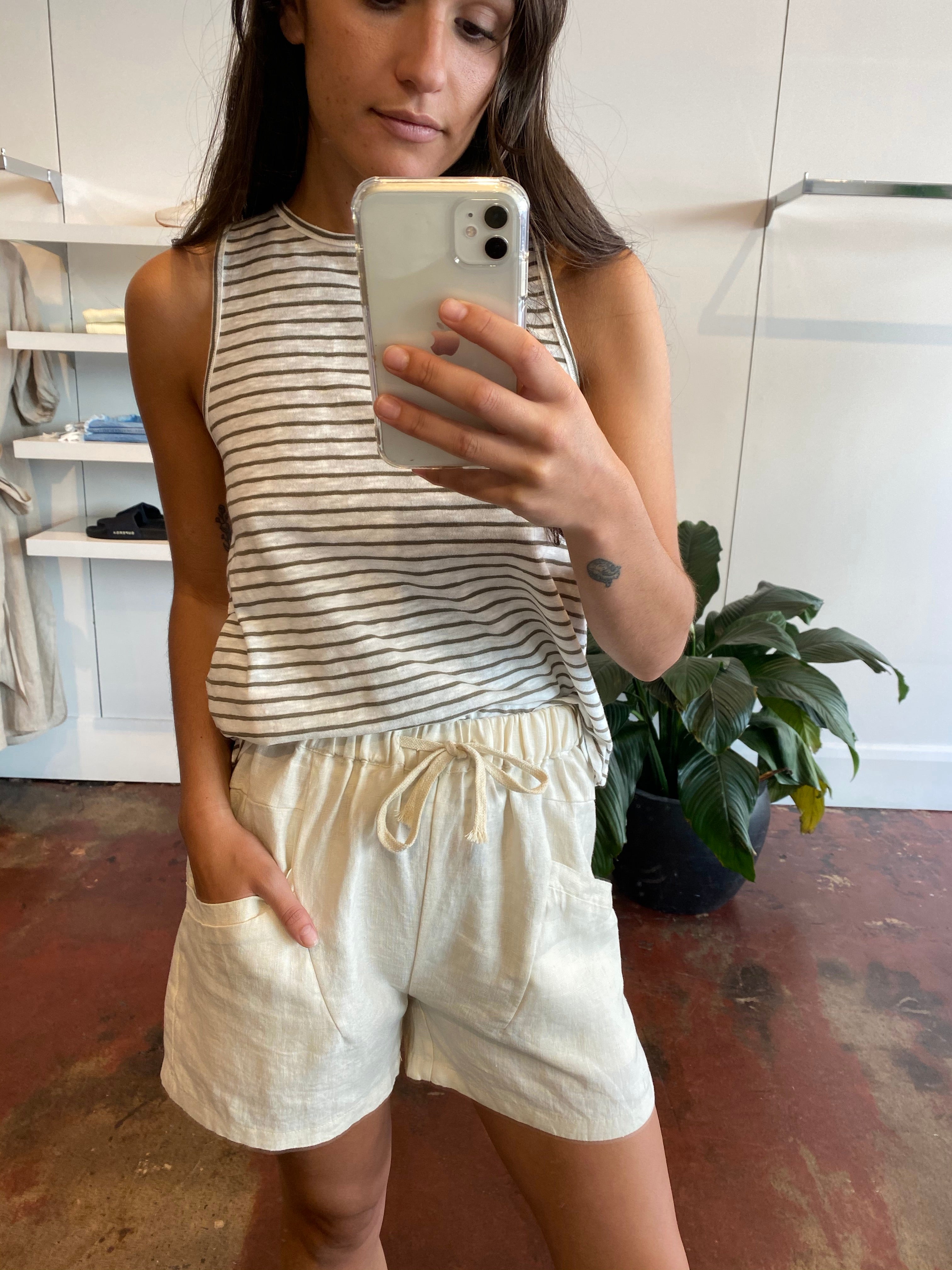 Luxe Linen Short - Natural