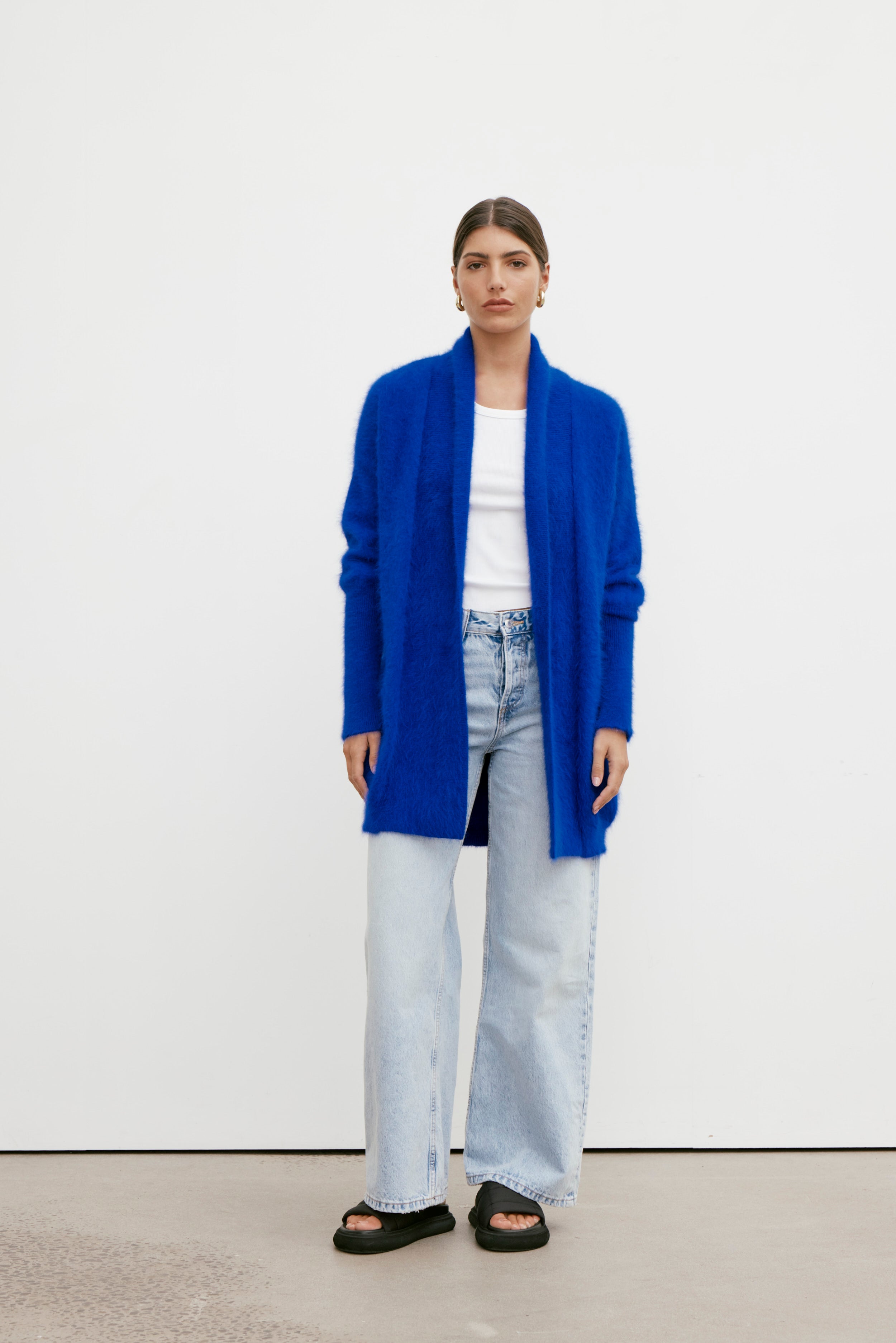 Sophia Cashmere Cardigan - Cobalt