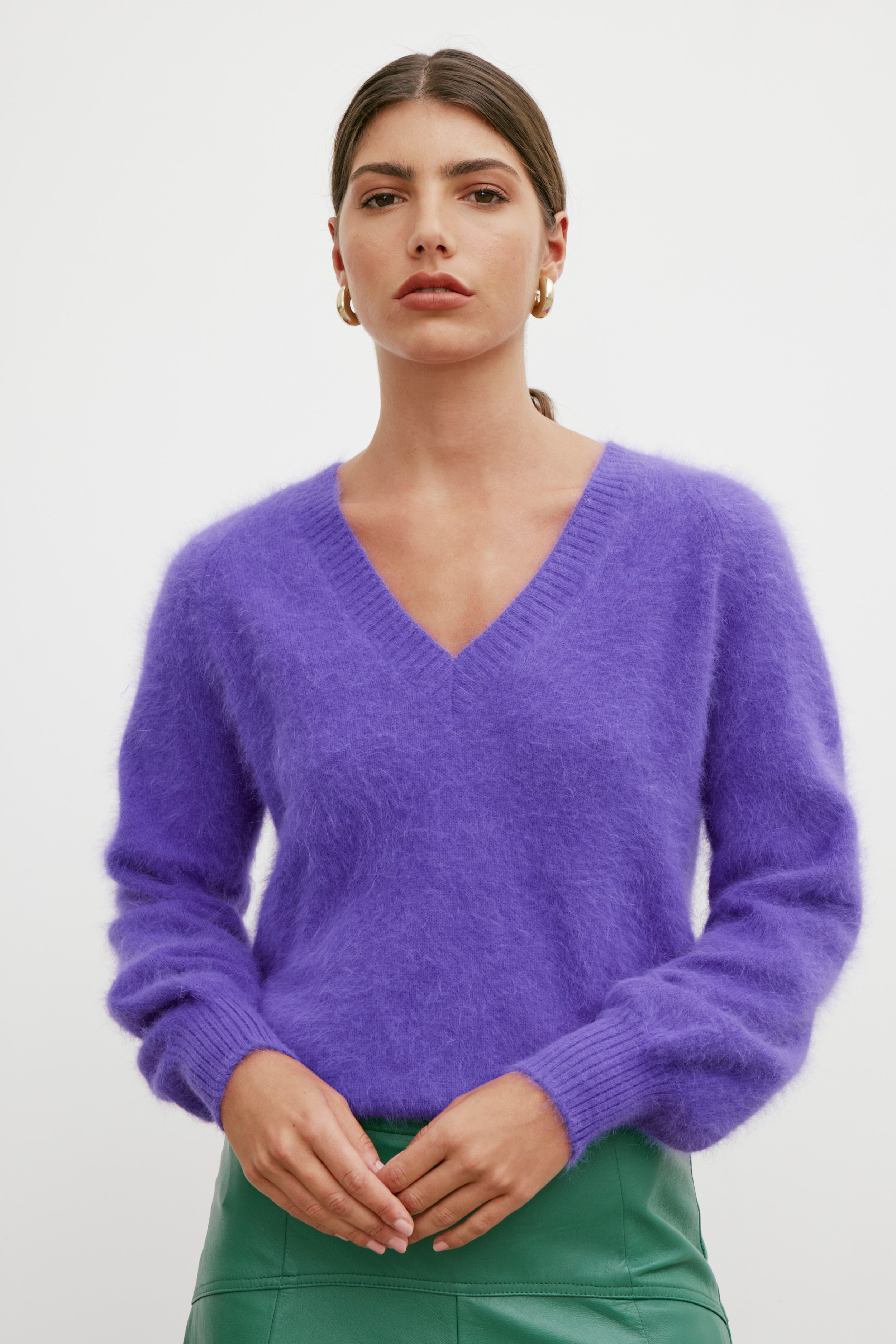 Isabella V Neck - Purple