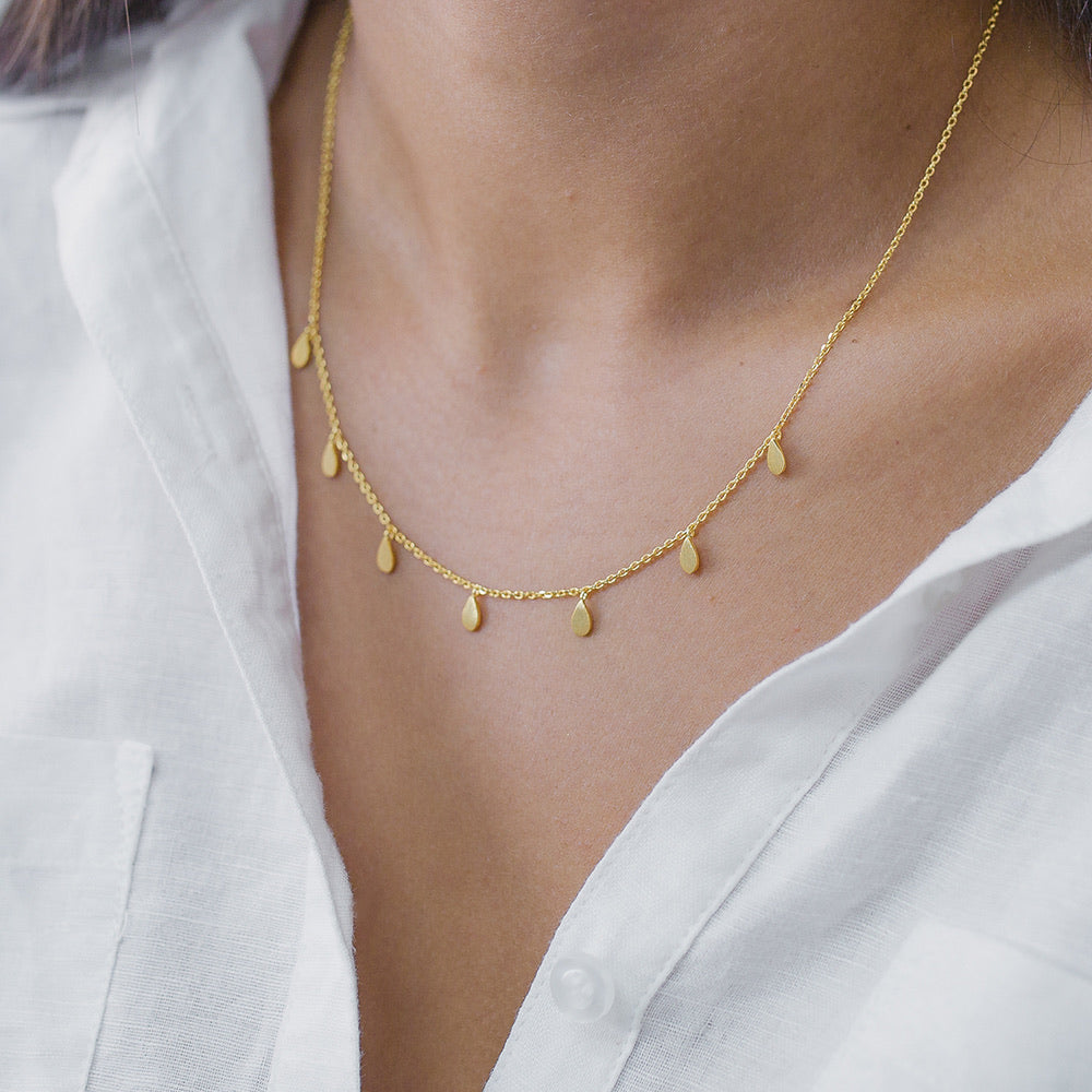 Gold Teardrop Necklace
