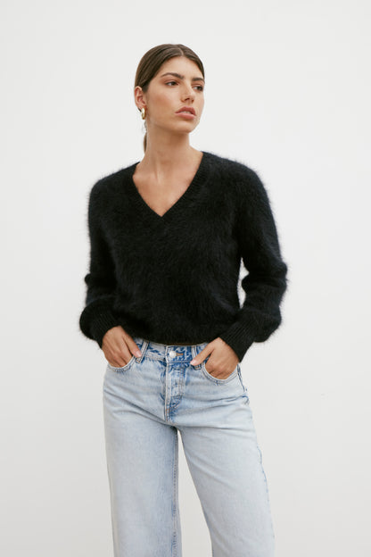Isabella V Neck - Black