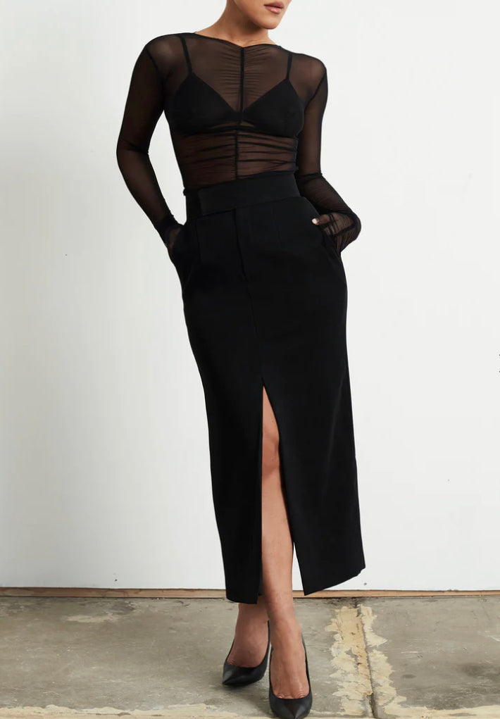 Maya Mesh Top - Black