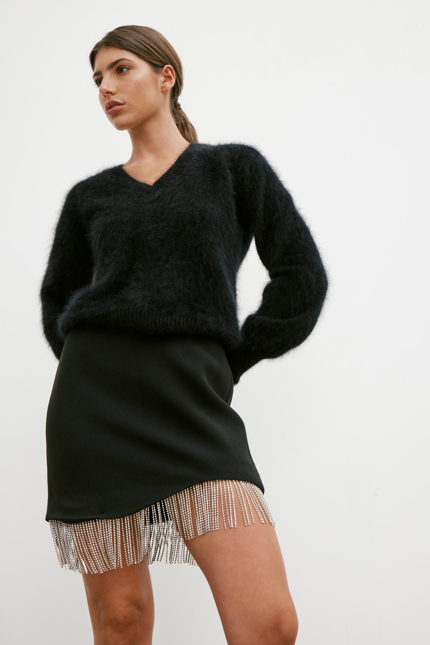 Isabella V Neck - Black