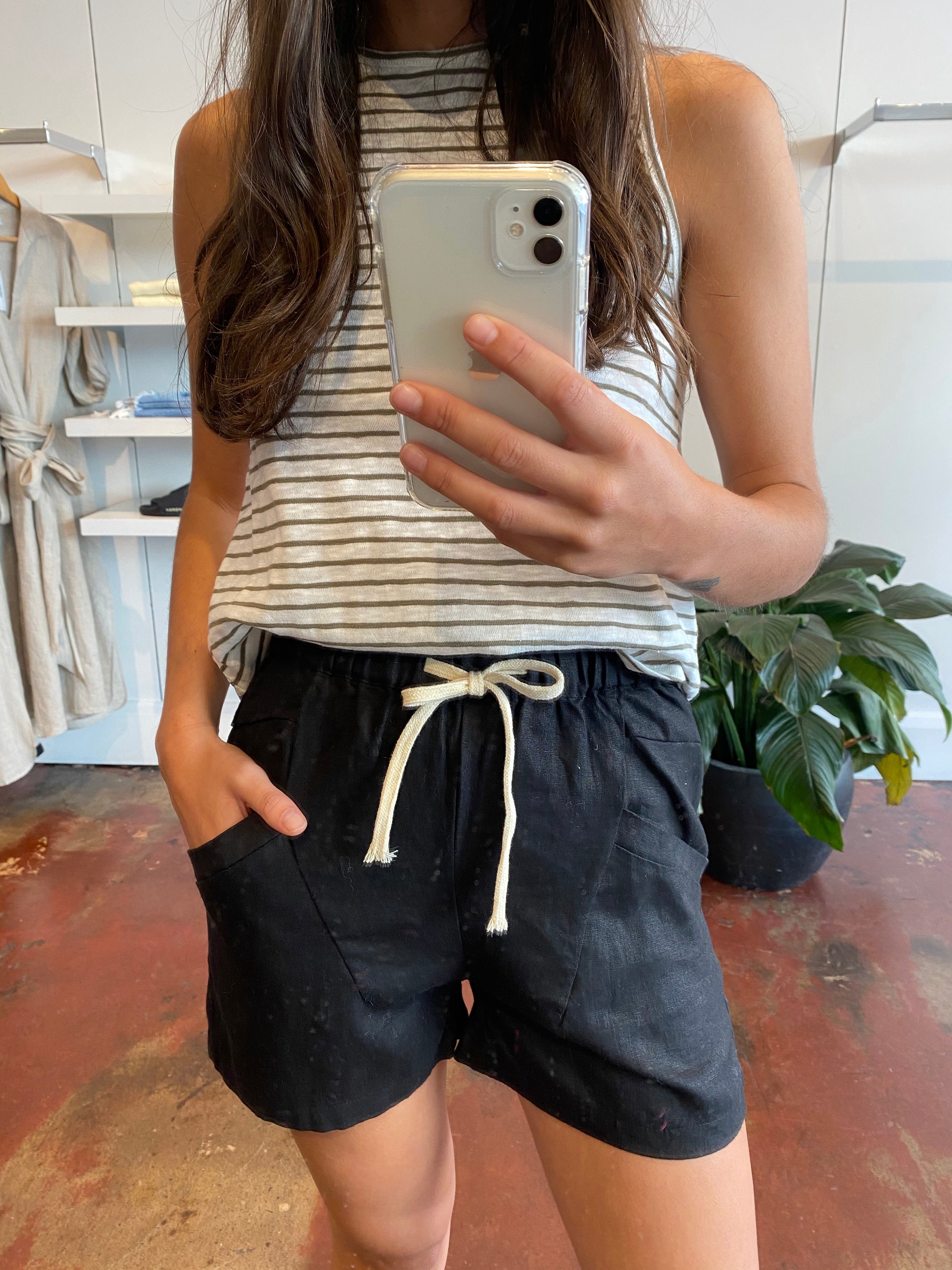 Luxe Linen Short - Black
