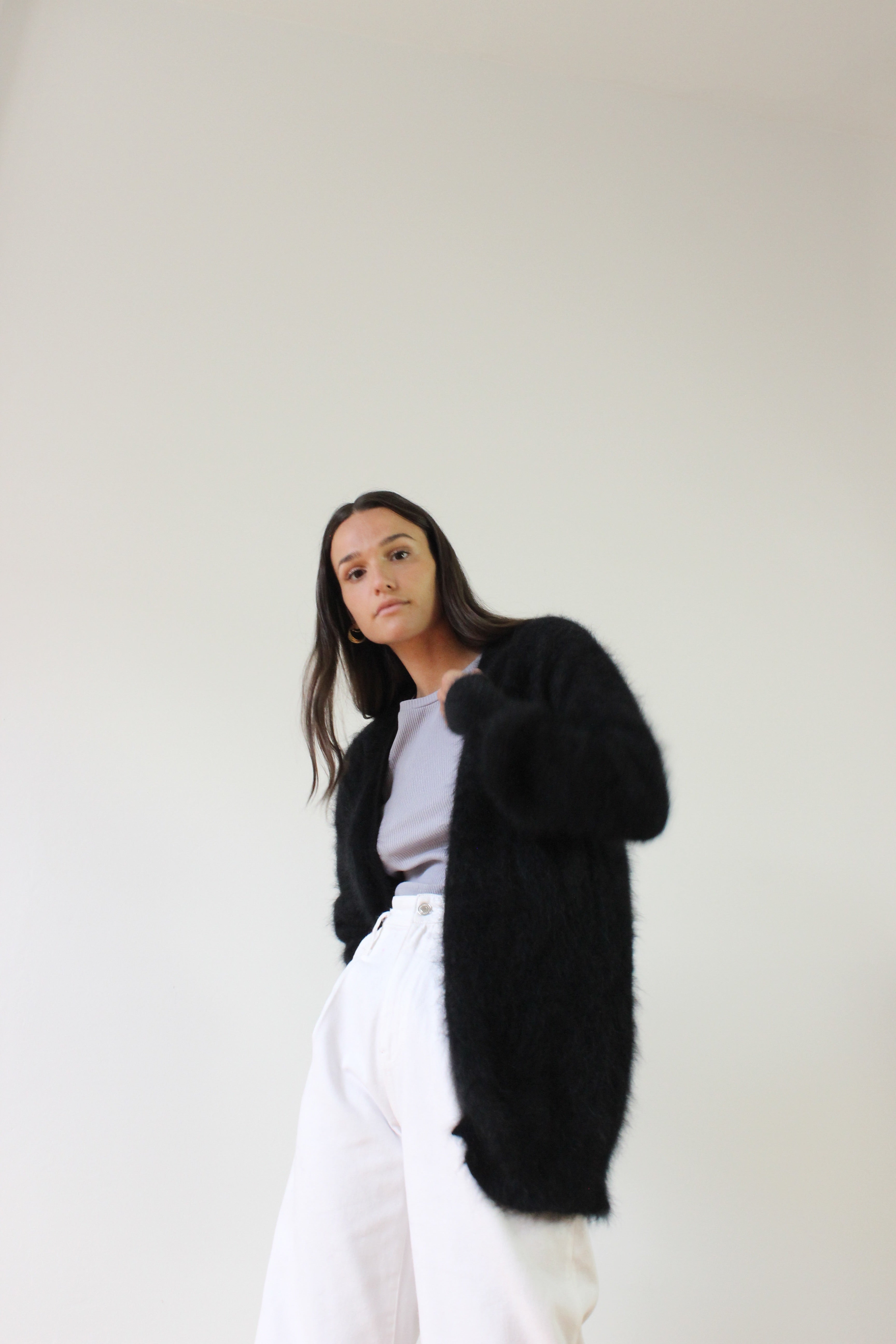 Ella Cashmere Cardigan - Black