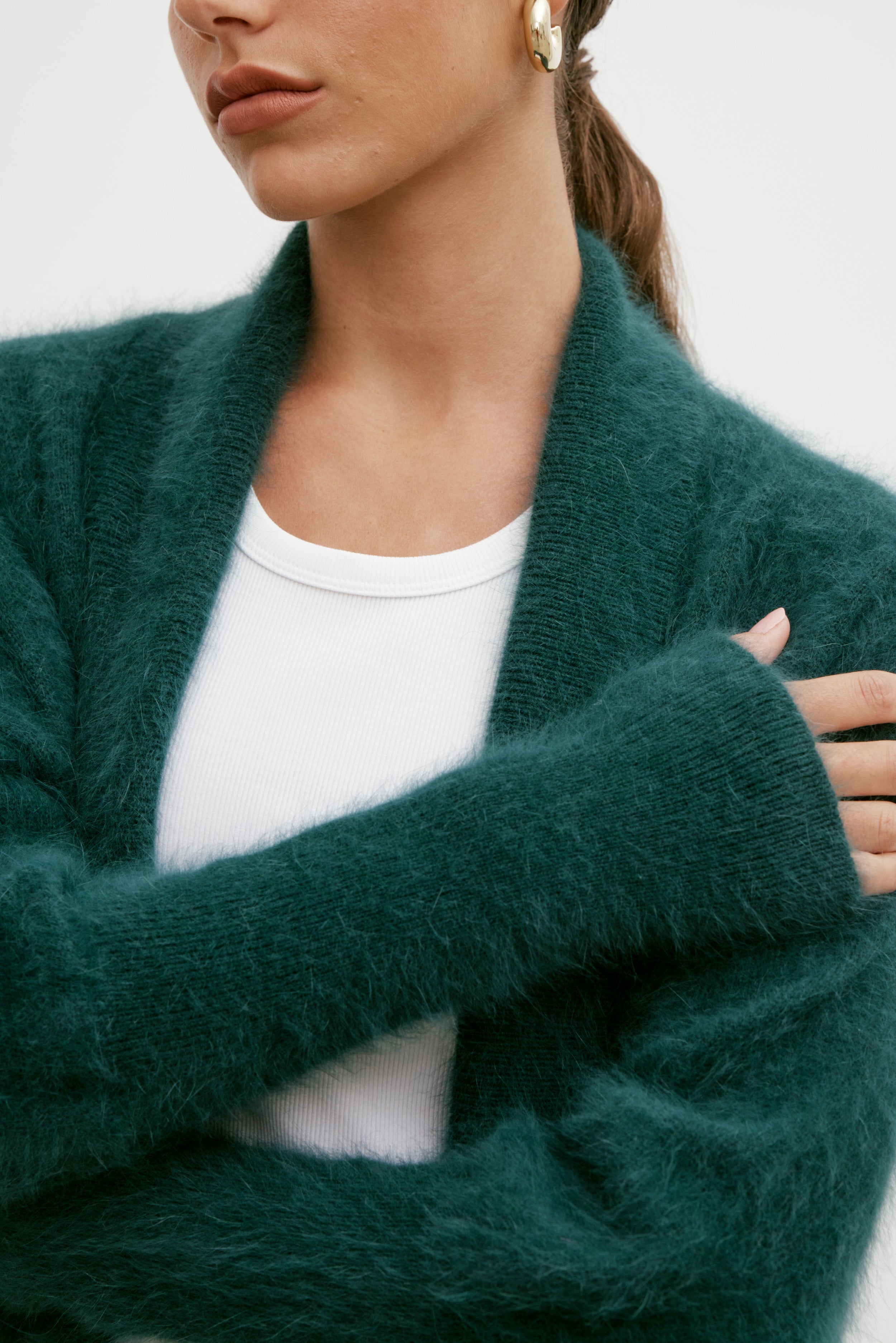 Sophia Cashmere Cardigan - Forest