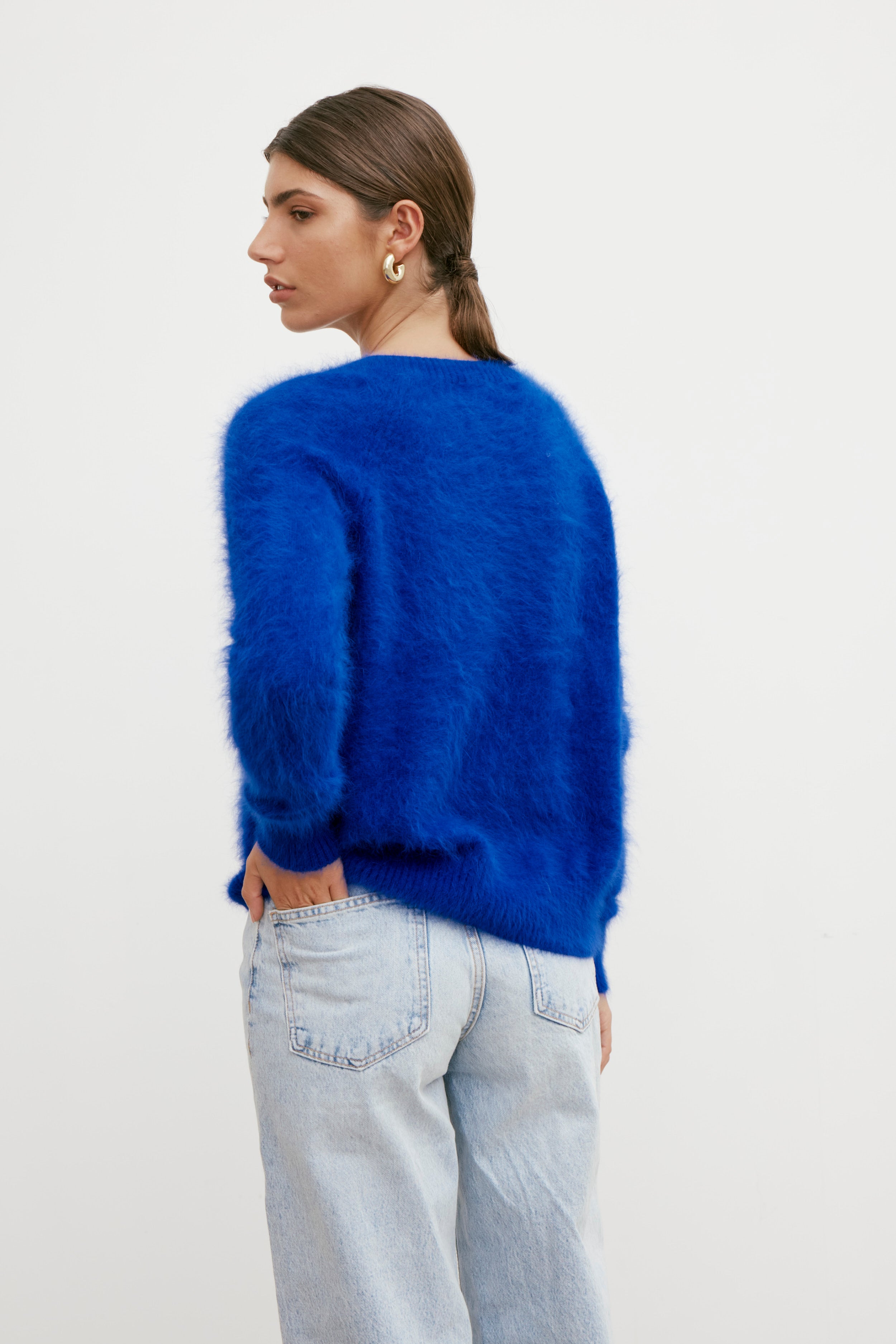 Isabella V Neck - Cobalt