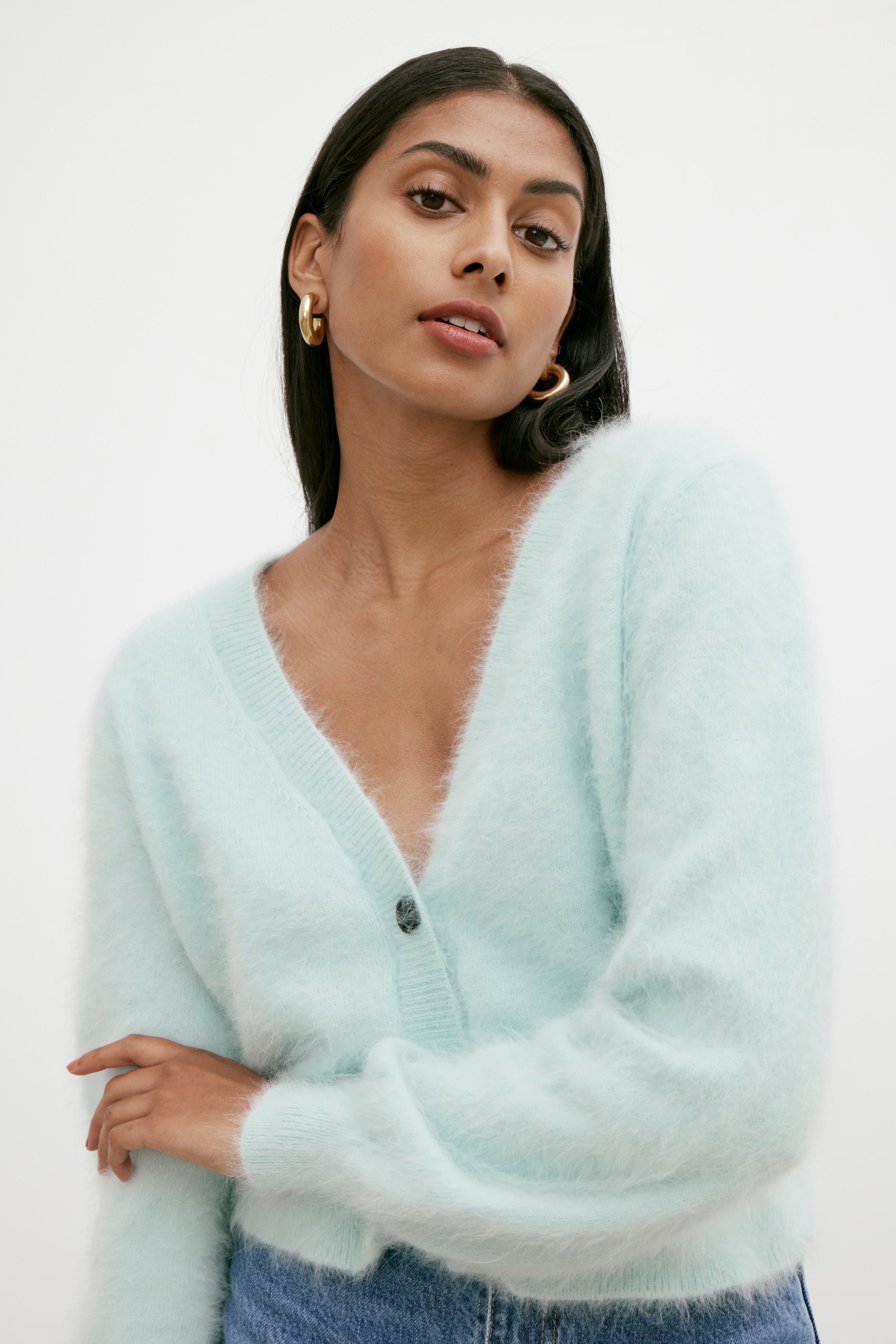 Cecilia Crop Cardigan - Mint