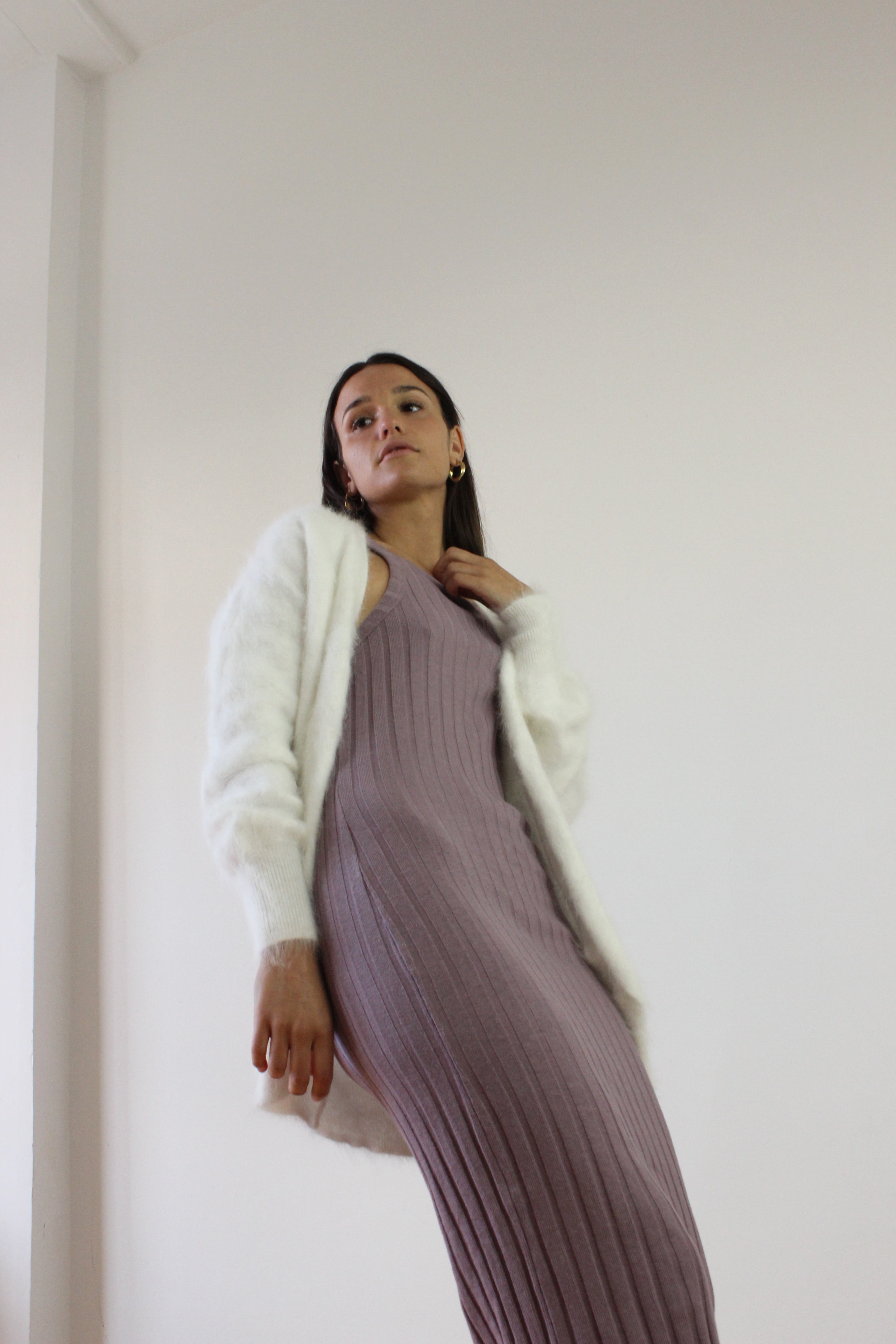 Ella Cashmere Cardigan - Snow