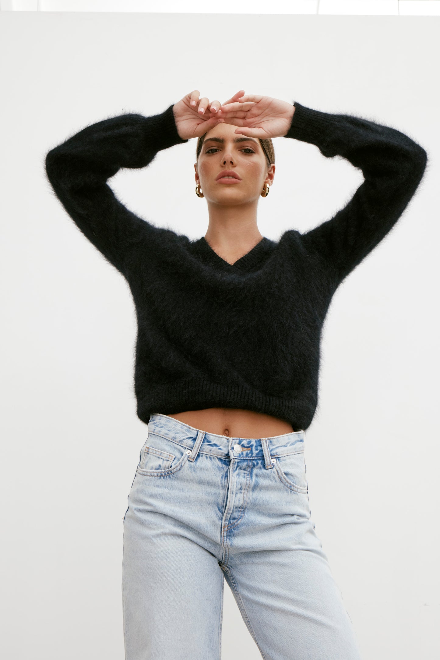Isabella V Neck - Black